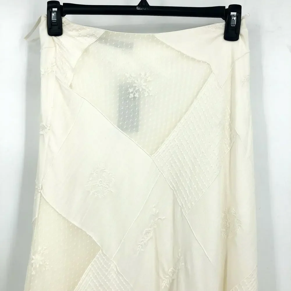 LAUREN RALPH LAUREN Women's Mesh Lace Midi Flared Skirt Size 6 White NWT - Picture 7 of 12